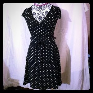 Black and White Polkadot Dress